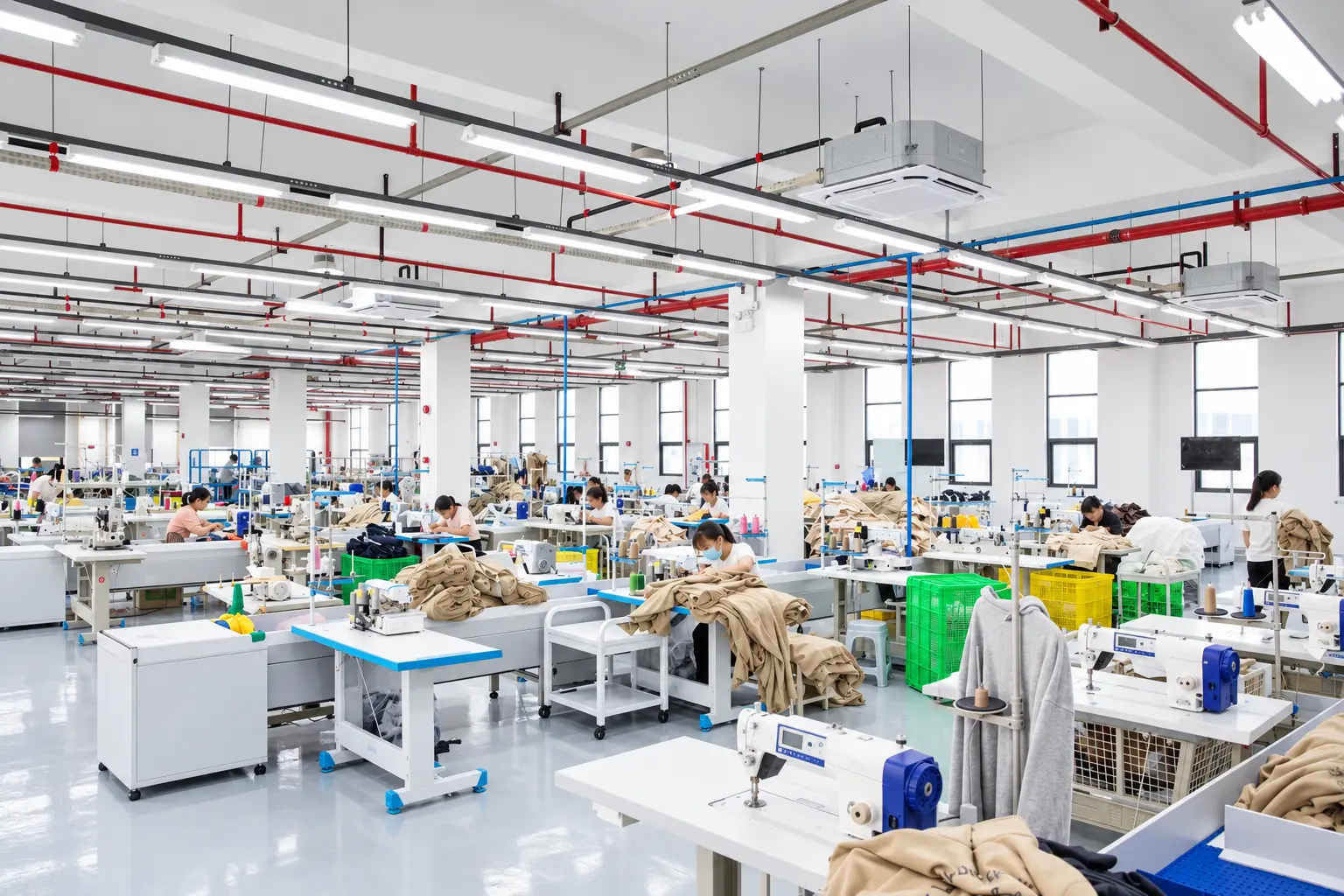 RUIXING babywear factory sewing floor