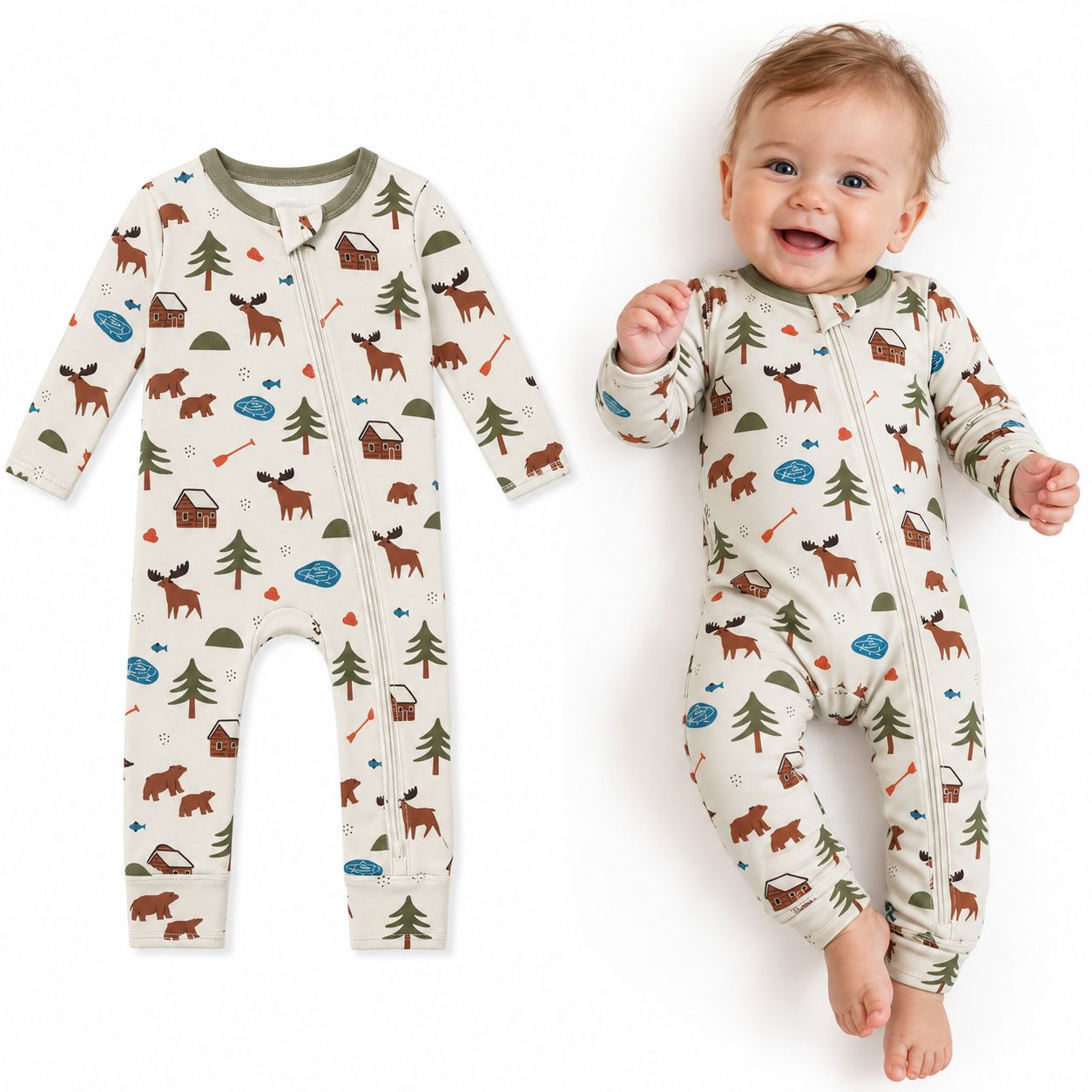 RX-01-03 Long Sleeve Zip Romper