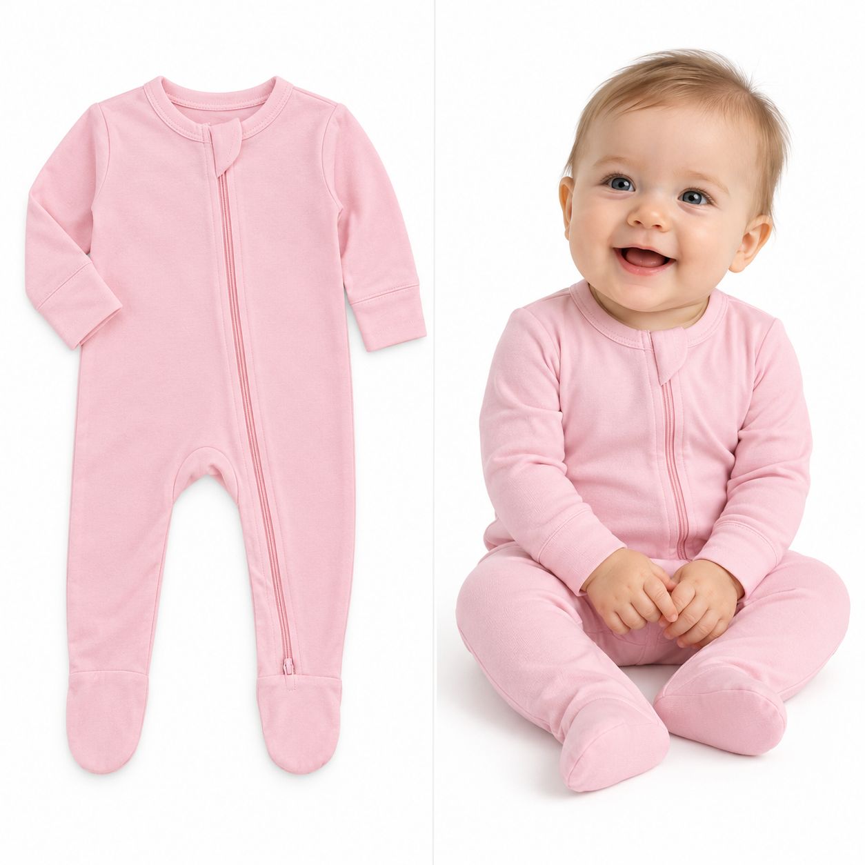 RX-01-09 Footed Sleeper with Fold-Over Mitts