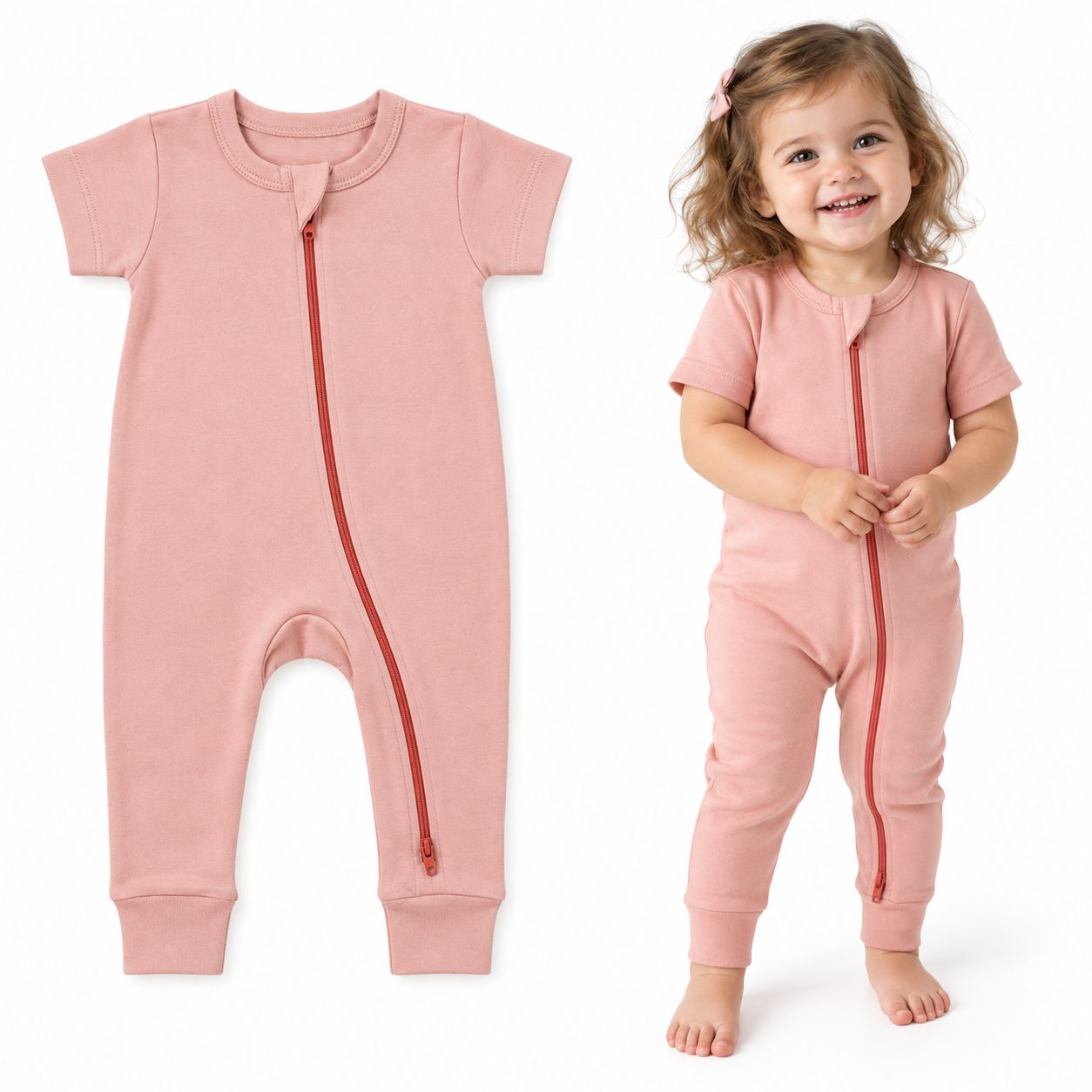 RX-01-15 Short Sleeve Long-Leg Romper