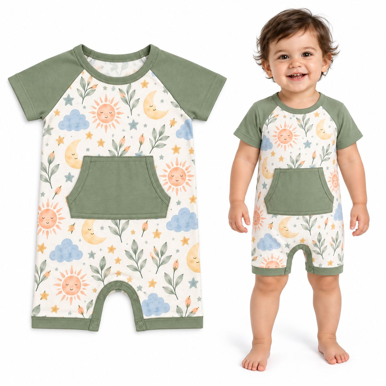 RX-01-19 Snap Shortie with Kangaroo Pocket