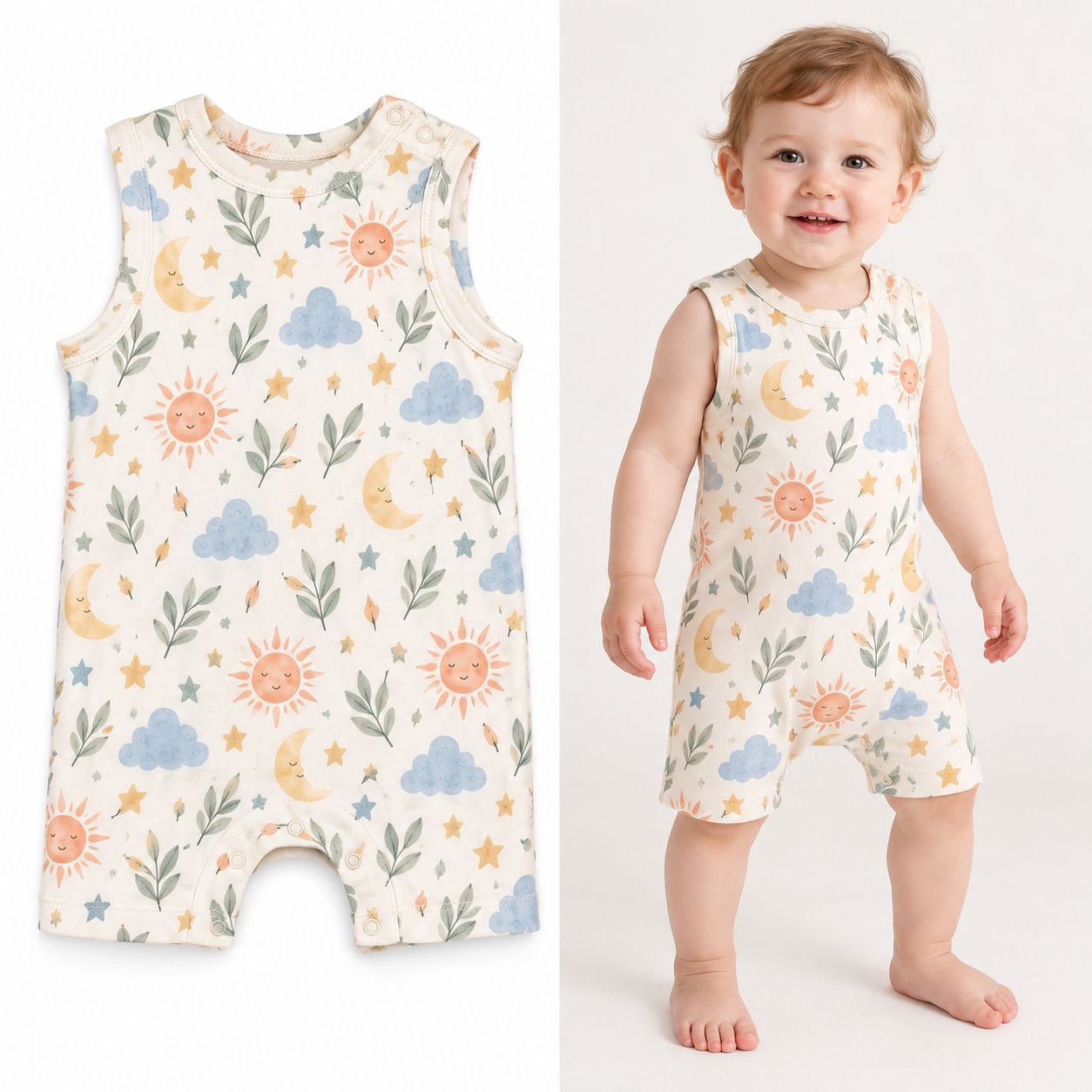 RX-01-21 Sleeveless Shortie Romper