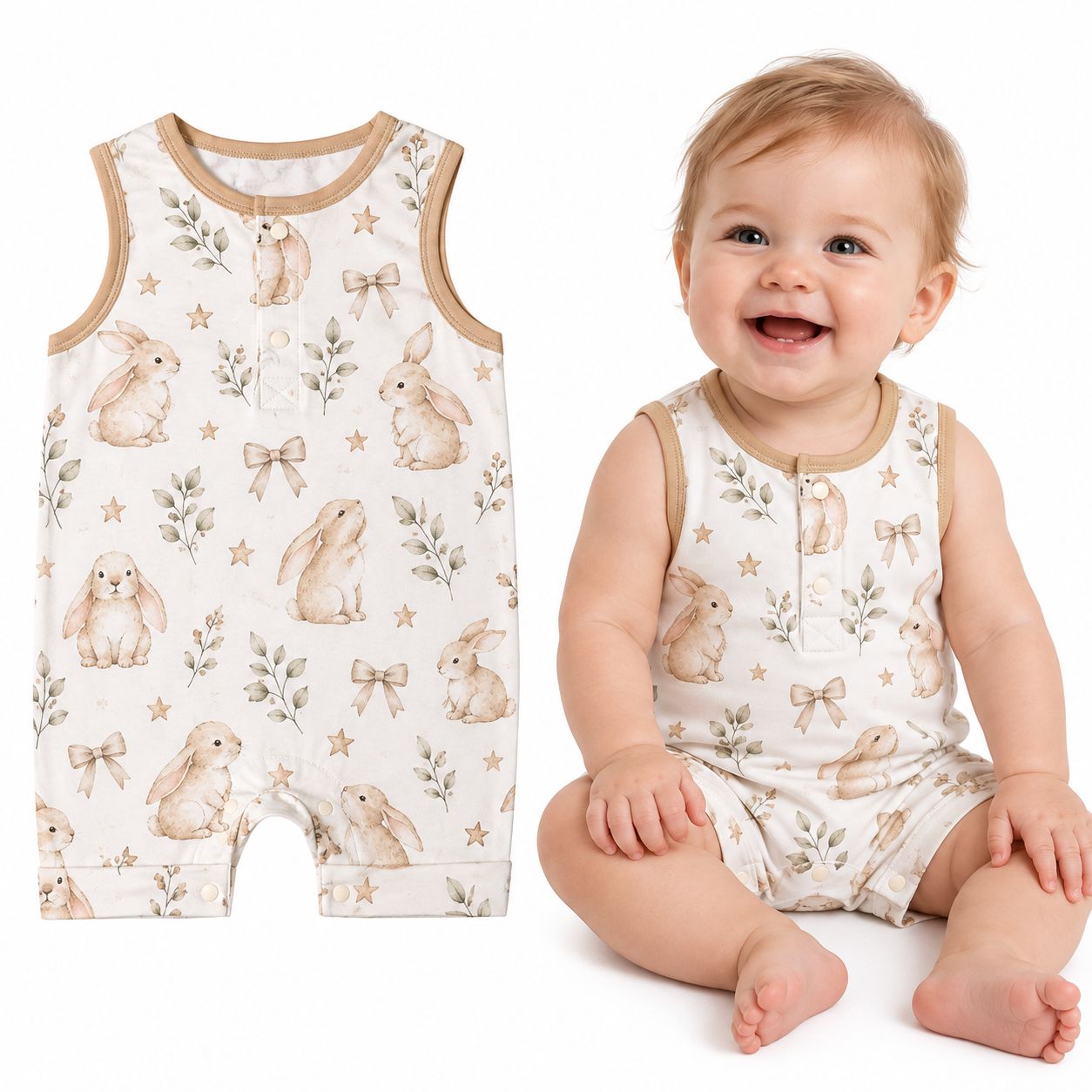 RX-01-22 Sleeveless Shortie Romper