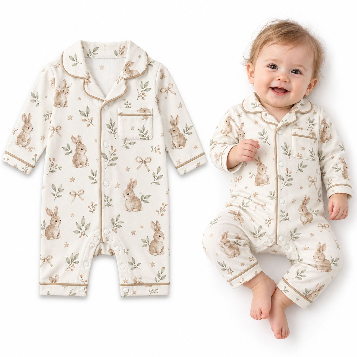 RX-01-27 Collared Baby Romper