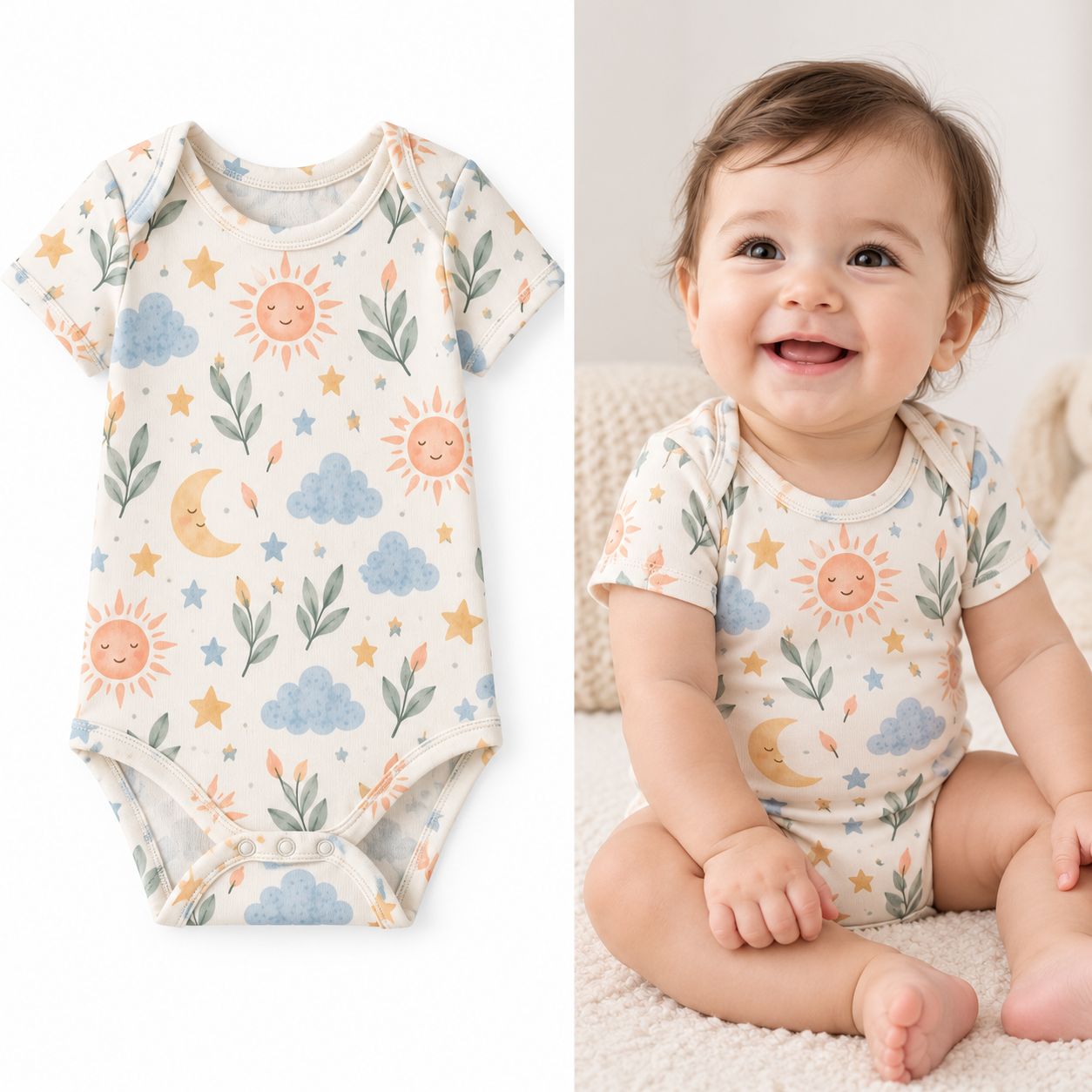RX-01-28 Short Sleeve Envelope-Neck Bodysuit