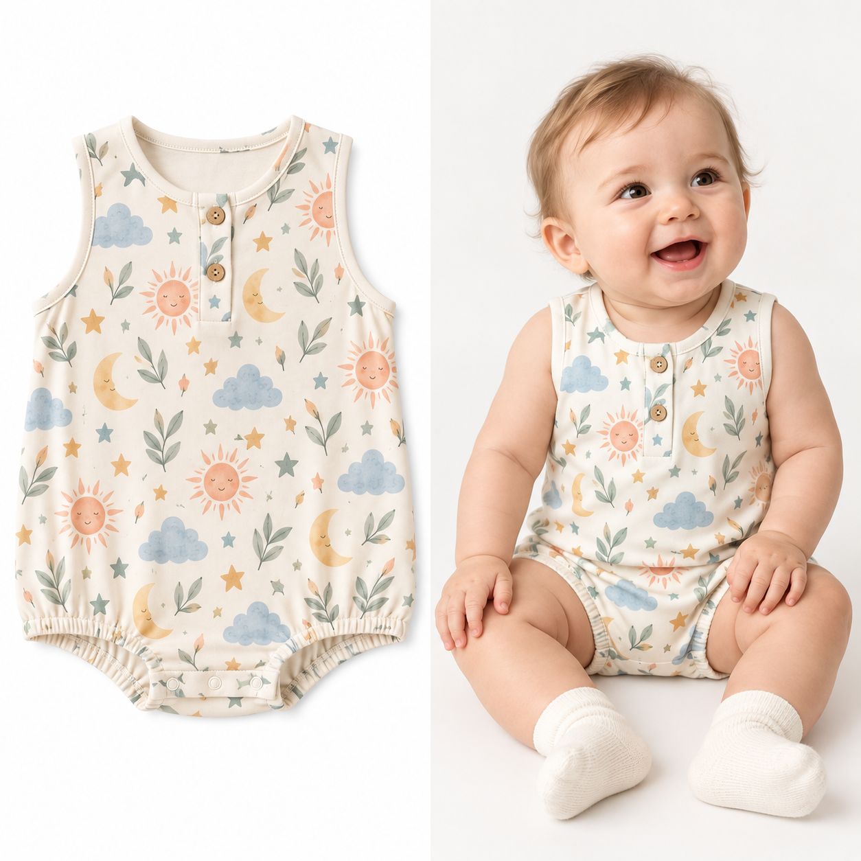 RX-01-30 Sleeveless Henley Bodysuit