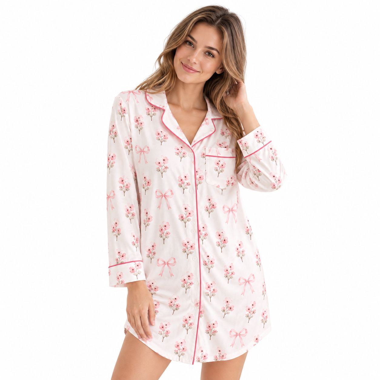 RX-03-08 Women's Long Sleeve Nightshirt
