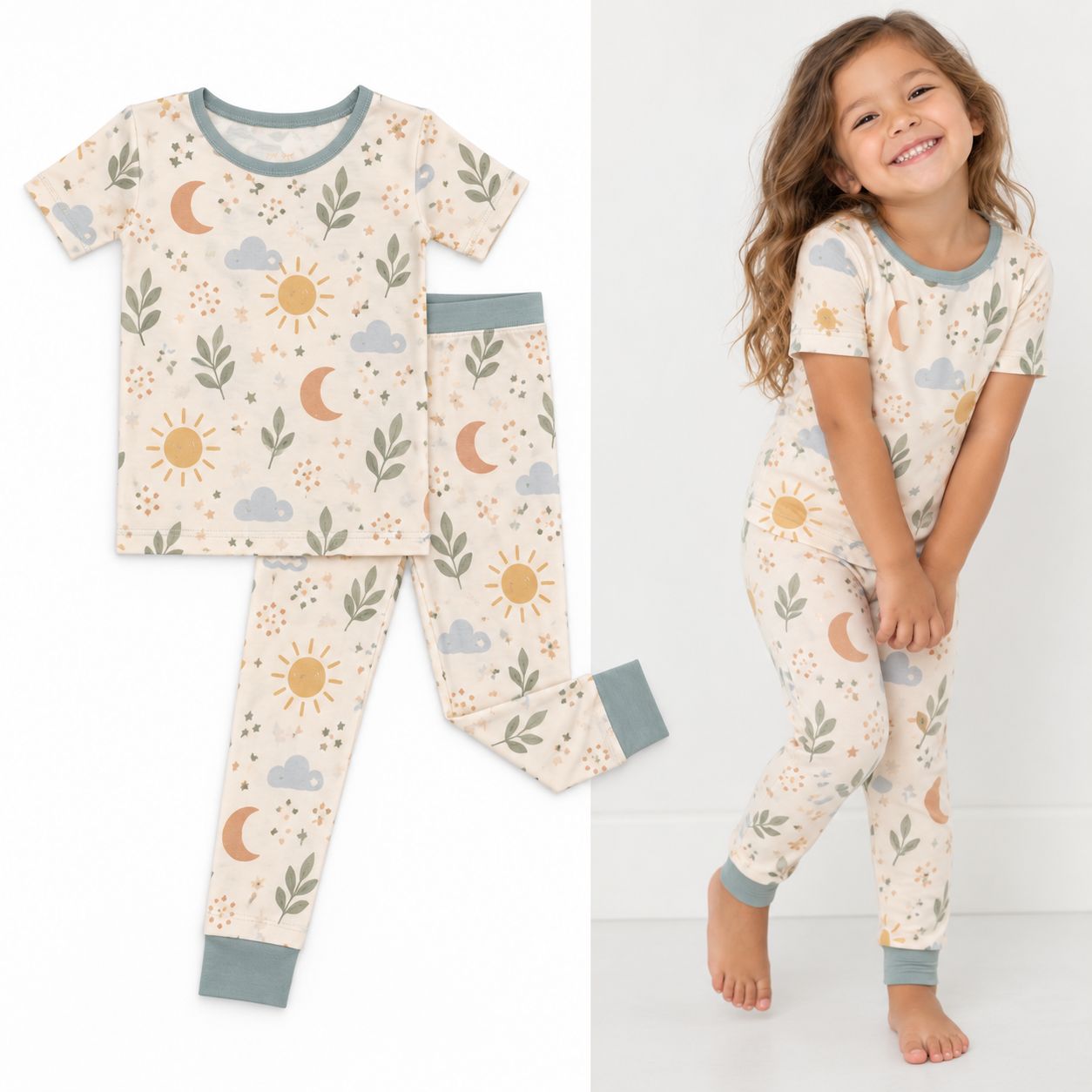 RX-02-02 Short Sleeve Pajama Set with Pants