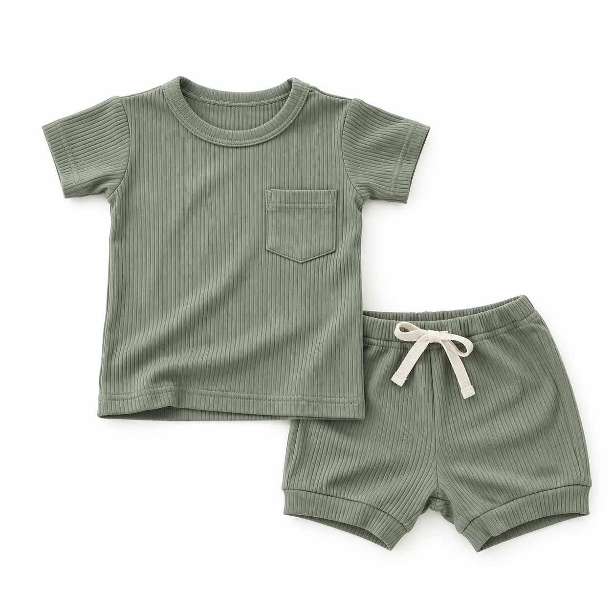 RX-02-13 Tank & Contrast-Trim Shorts Set