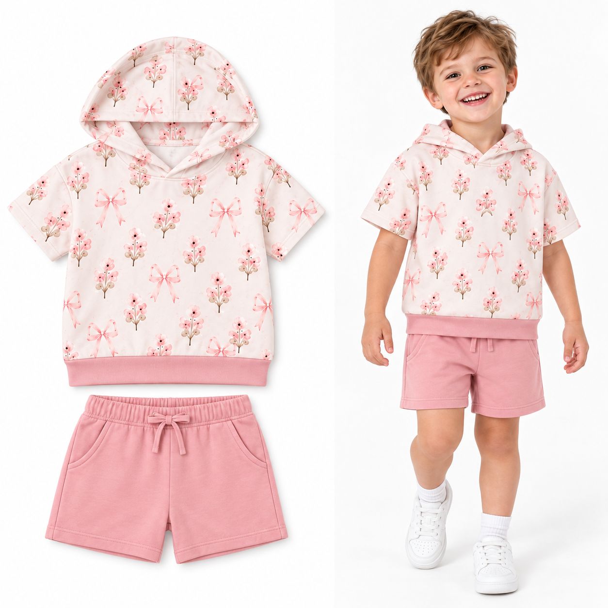 RX-02-16 Short Sleeve Hoodie & Shorts Set