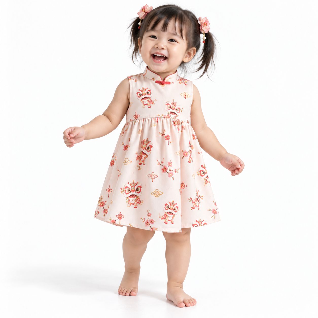 RX-10-07 Mandarin-Collar Toddler Dress